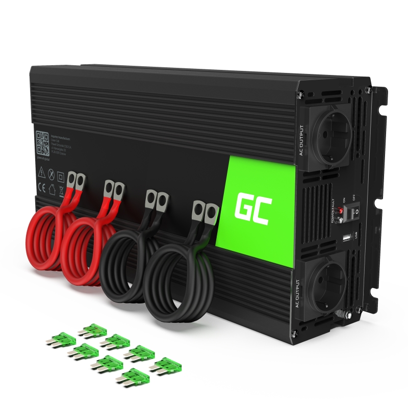 Green cell® car power inverter converter 12v to 230v 2000w/4000w pure sine