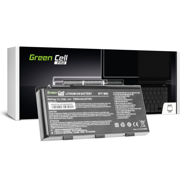 Green cell ® pro laptop battery bty-m6d for msi gt60 gt70 gt660 gt680 gt683 gt780 gt783 gx660 gx680 gx780