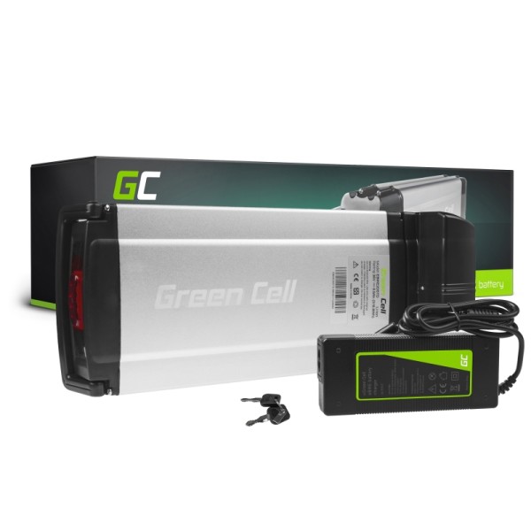 Green cell e-bike battery 36v 8ah 288wh rear rack ebike 4 pin for giant, culter, ducati with charger