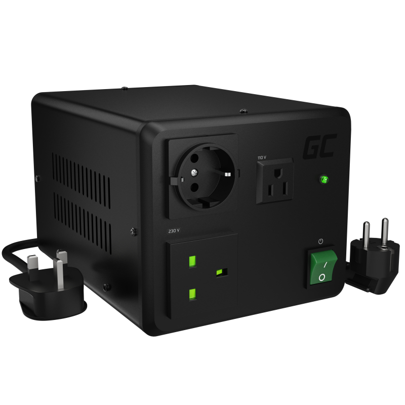 Voltage converter transformer green cell 110v ⇄ 230v 1600w / 2000w eu uk usa