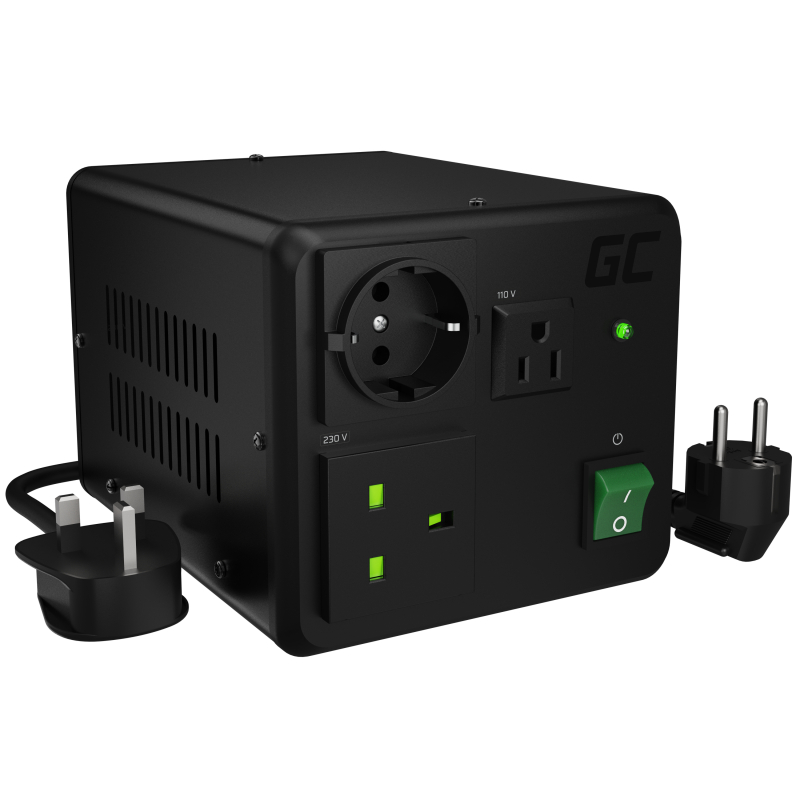 Voltage converter transformer green cell 110v ⇄ 230v 800w / 1000w eu uk usa