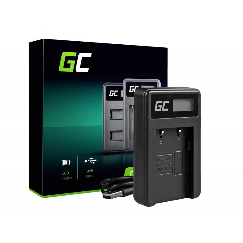 Camera battery charger cb-2lw green cell ® for canon nb-2l / nb-2lh, powershot g7 g9 s70 s80 r100 r11 canon elura 85