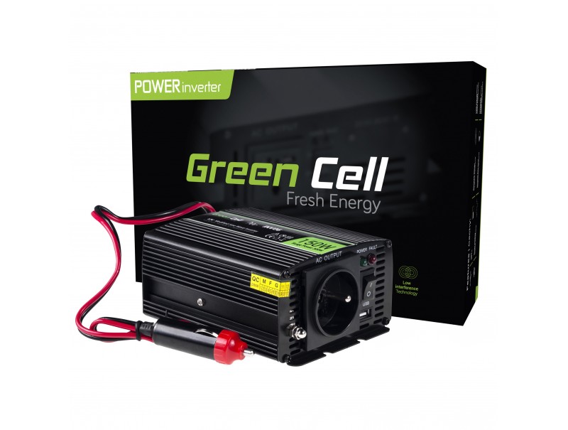 Green cell® car power inverter converter 12v to 230v 150w/300w