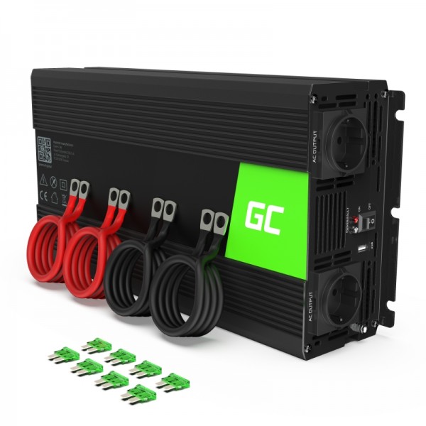 Green cell® car power inverter converter 24v to 230v 3000w/6000w pure sine