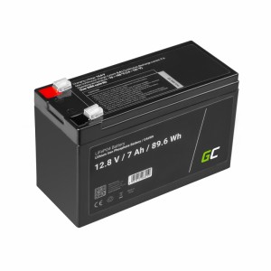 Battery lithium-iron-phosphate lifepo4 green cell 12v 12.8v 7ah for photovoltaic system, campers and boats