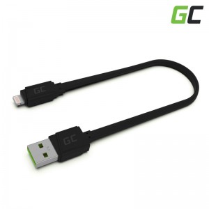 Cable lightning 25cm green cell matte with fast charging for apple iphone